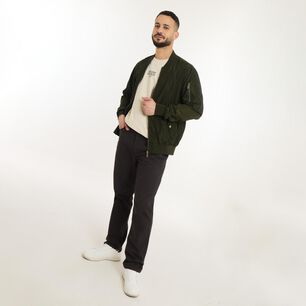 Chaqueta Bomber Slim Cuello Redondo Hombre Az Black