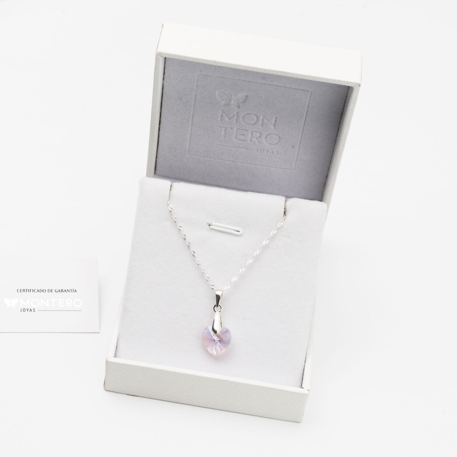 Collar Romance Cristal Genuino Light Rose image number 2.0