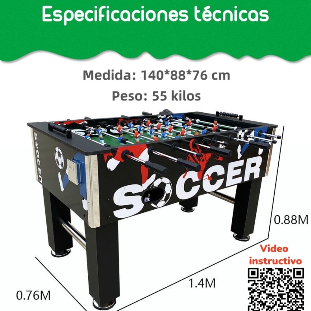 Taca Taca De Fútbol Madera 140*76cm Premium By Lubabycas image number 5.0