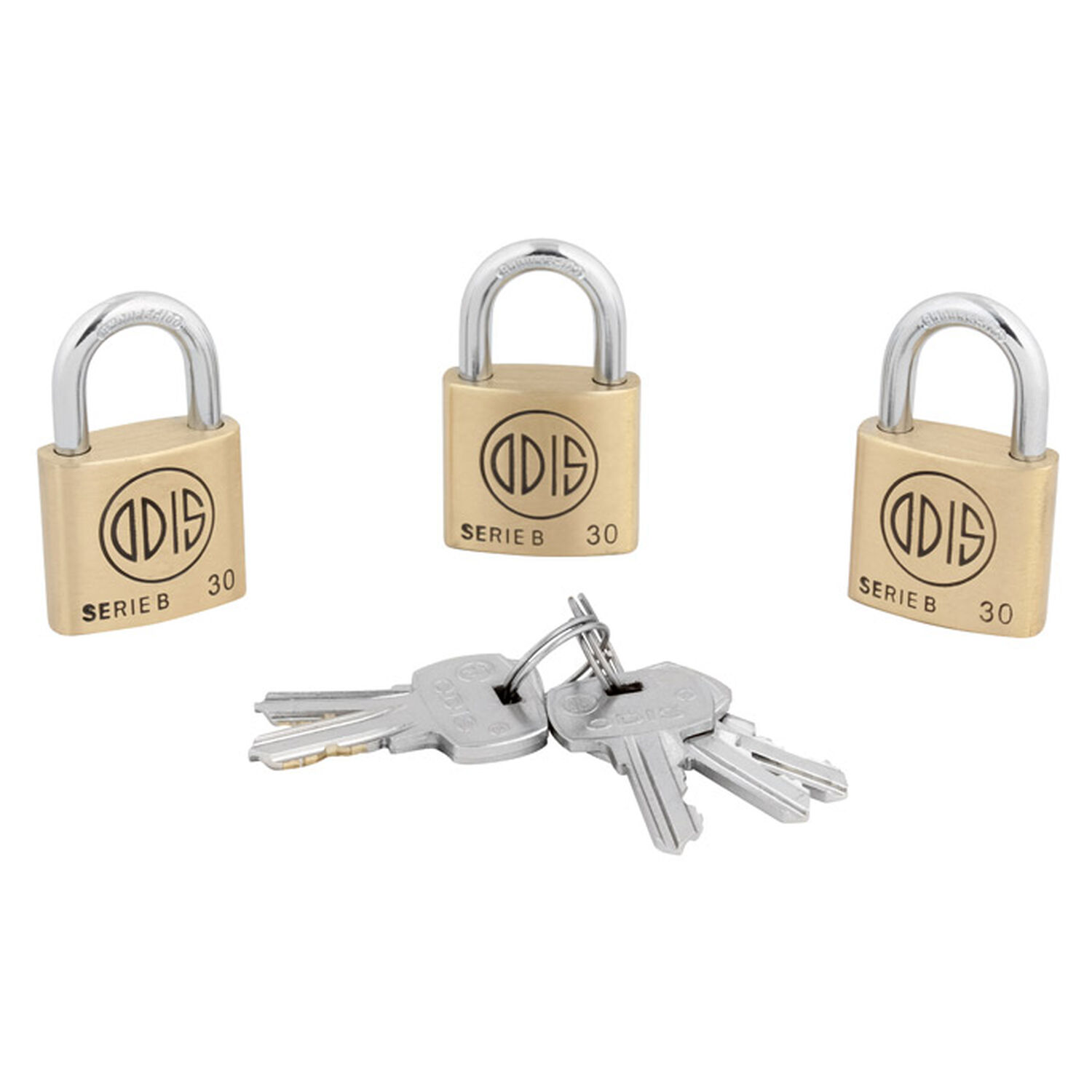 Pack 3 Candados Odis B30 30mm - Llaves Iguales image number 2.0