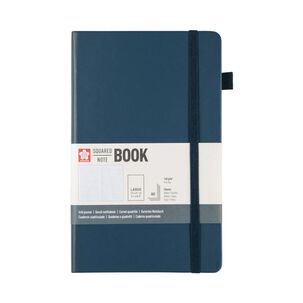 Libreta Hoja Crema Con Cuadrados 13x21cm(azul Indigo), Sakura