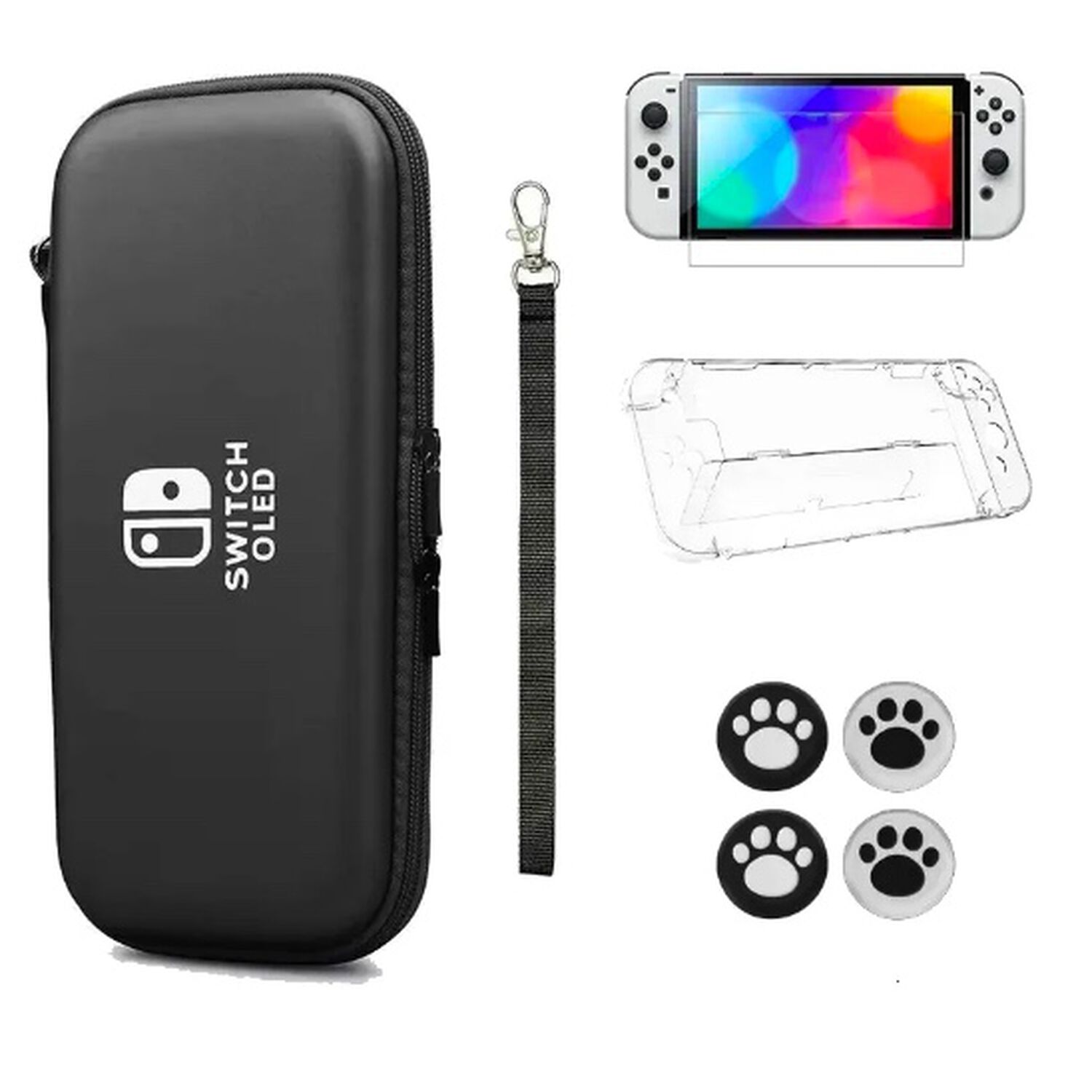 Estuche + Mica Vidrio + Funda + Grips - Nintendo Switch Oled image number 0.0
