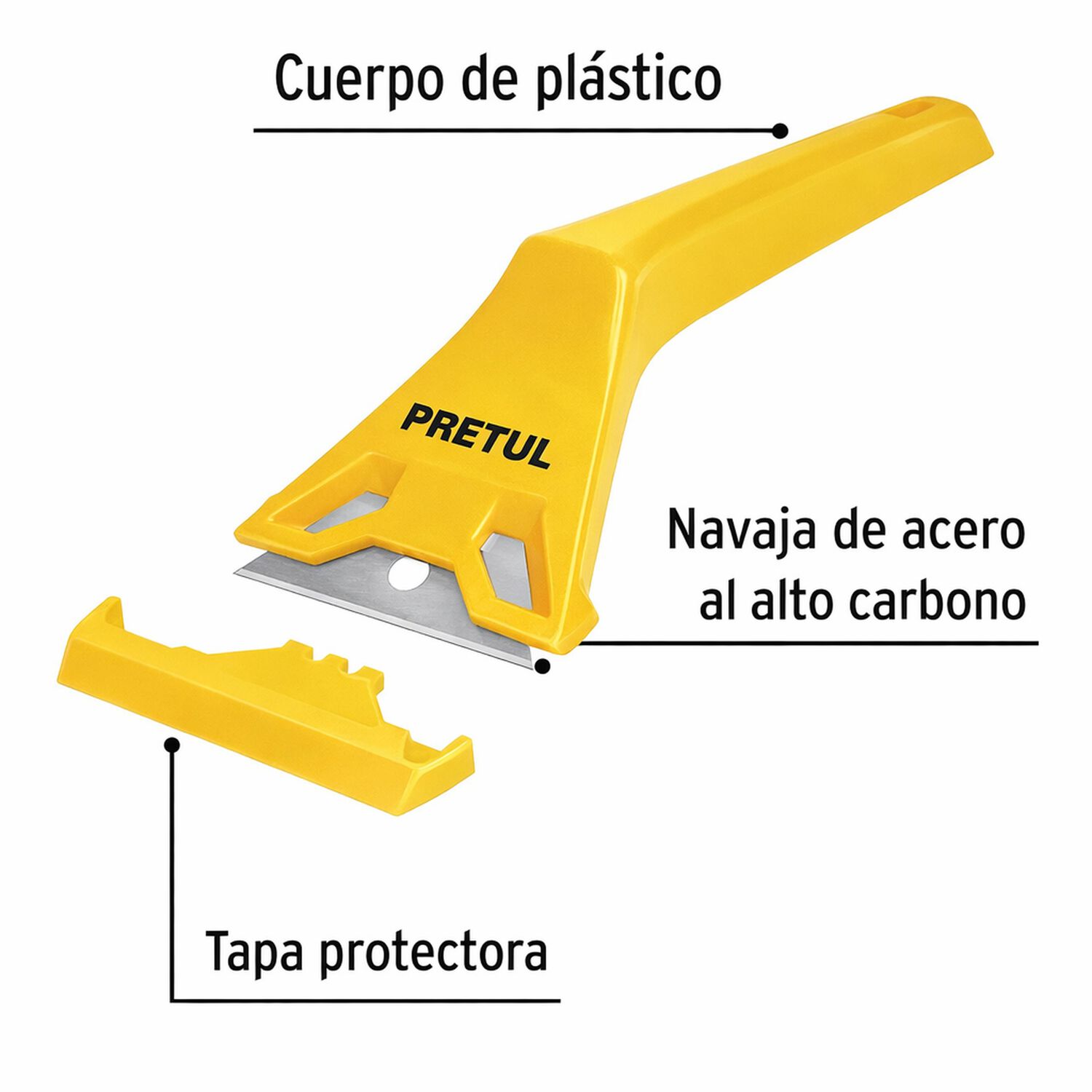Raspador Con Navaja (vidrio, Ceramica,pared,etc) Pretul image number 3.0