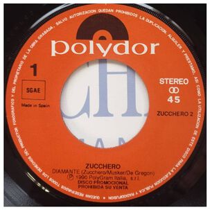 Zucchero - Diamante | 7" Single Vinilo Usado