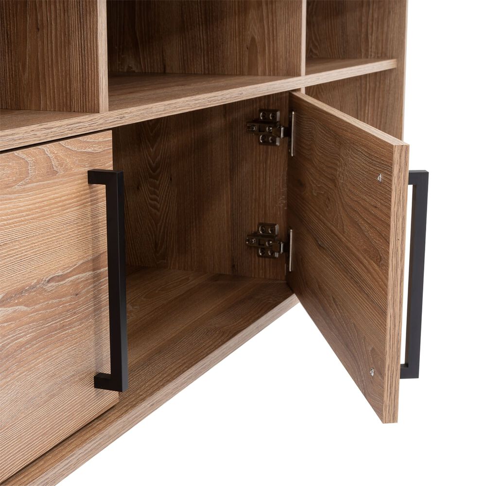 Mesa De Tv 70" Con 2 Puertas 53,4x158,5x34,6 Cm Caf&eacute; Claro image number 4.0