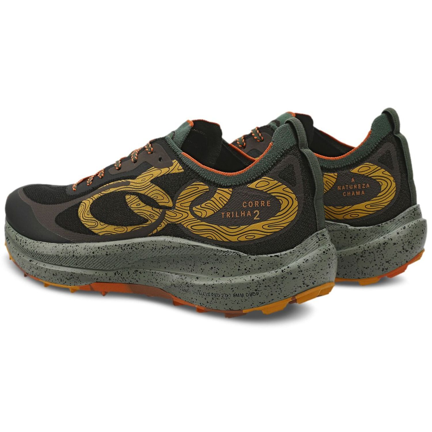 Zapatilla Trail Running Mujer Corre Trilha Caf&eacute;/militar image number 3.0