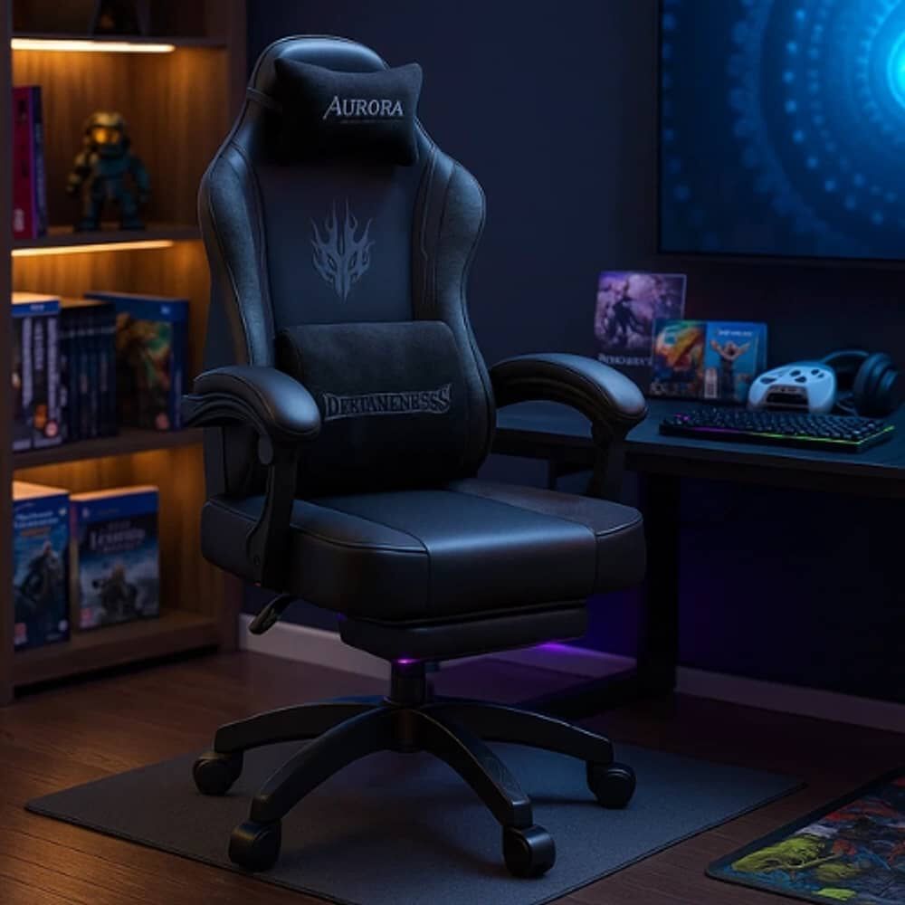 Silla Gamer Con Soporte Lumbar Reclinable 135 Y Reposapies image number 2.0