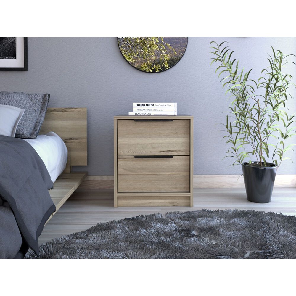 Velador 2 Cajones Fm-027c - Café Claro image number 3.0