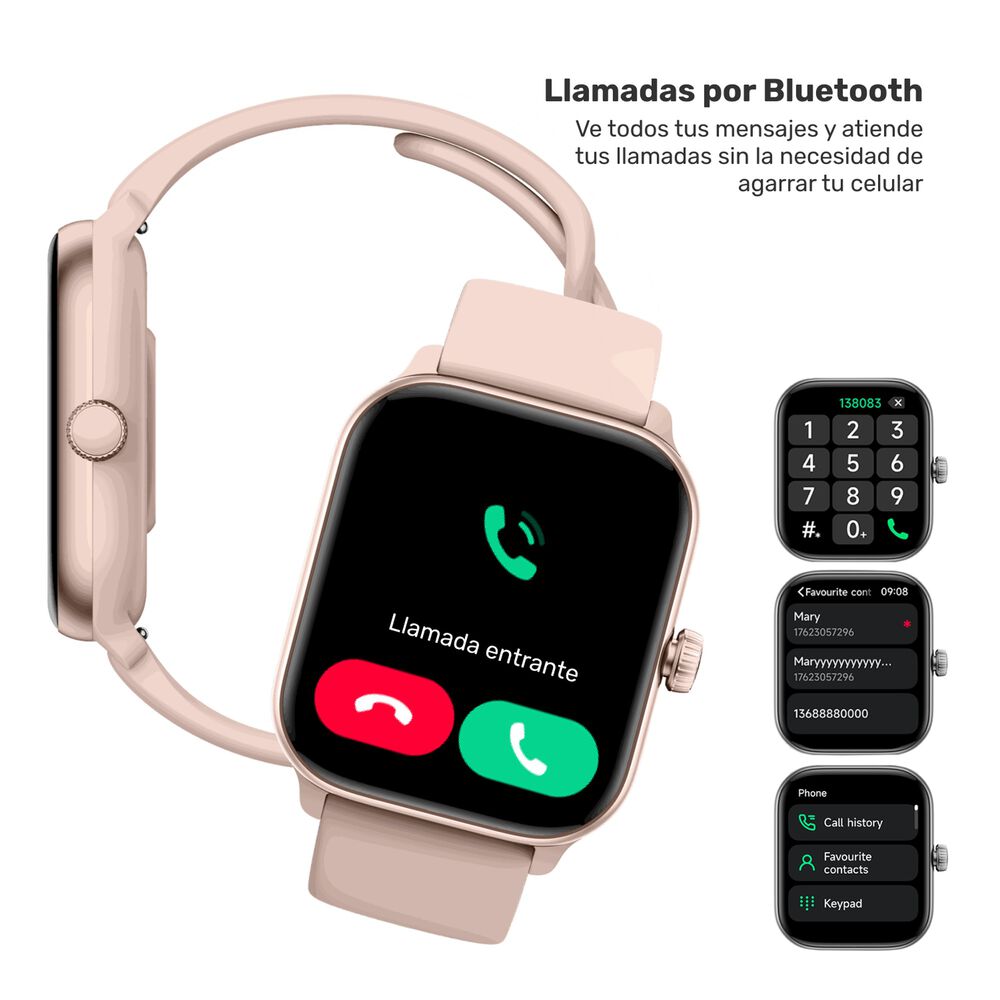 Reloj Smartwatch Music Rhythm X10 Pink 41mm image number 3.0