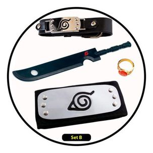 Set Accesorios Naruto Animé Itachi Akatsuki