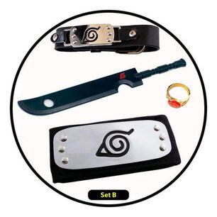 Set Accesorios Naruto Anim&eacute; Itachi Akatsuki