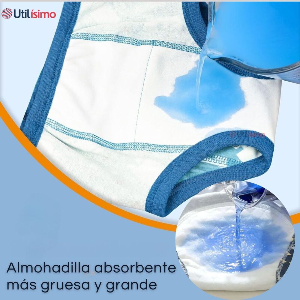 Pack 6 Calzón Calzoncillo Entrenamiento Algodón Absorbente Transpirable Cintura Elástica image number 3.0