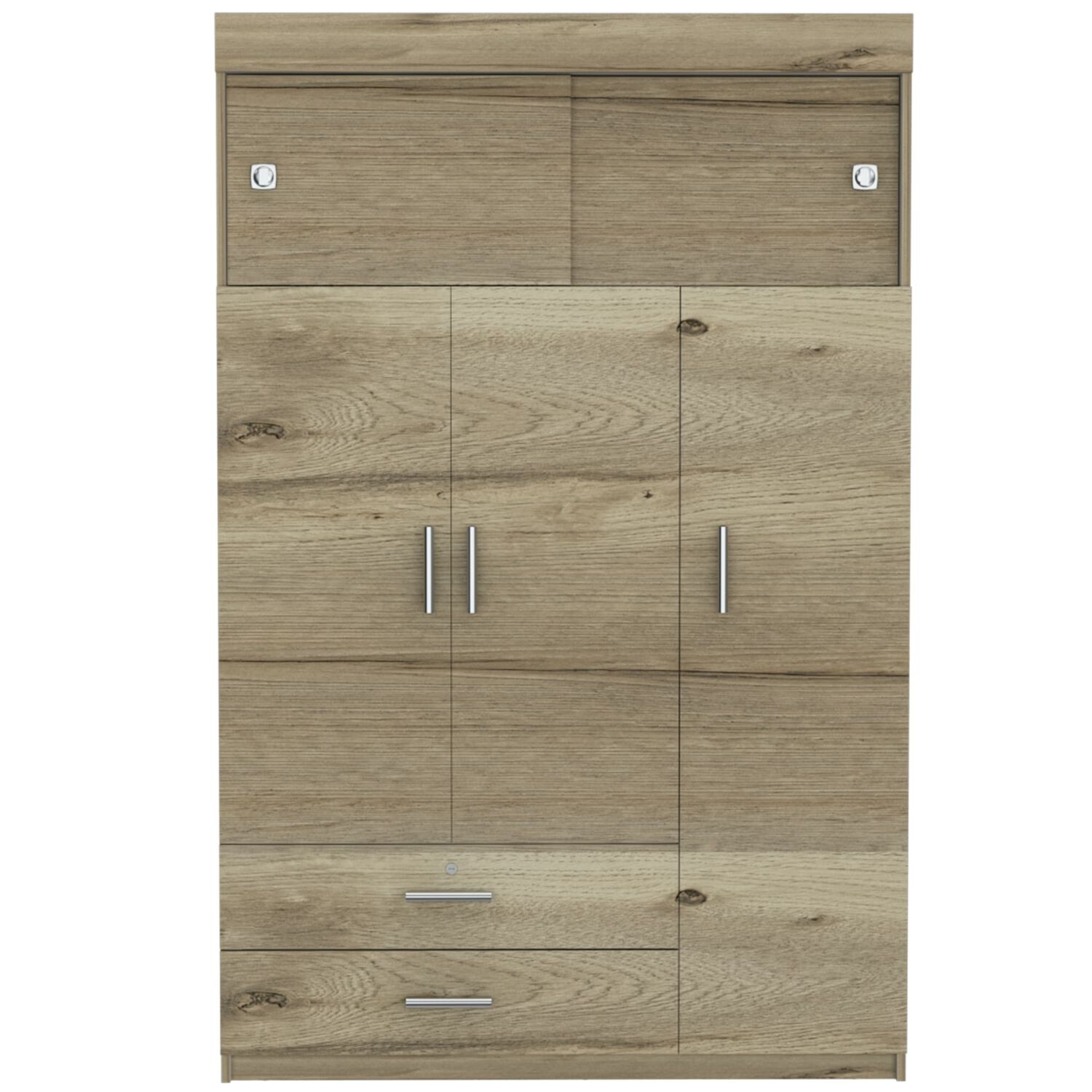 Closet 5 Puertas 2 Cajones Fm-003c Caf&eacute; Claro Y Blanco image number 0.0