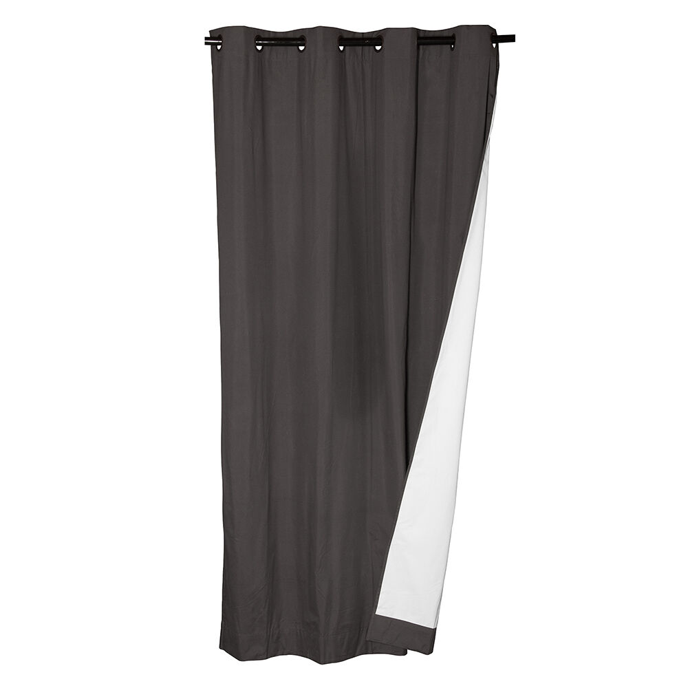 Set 2 Cortinas Bo Microfibra Gris Oscuro image number 0.0