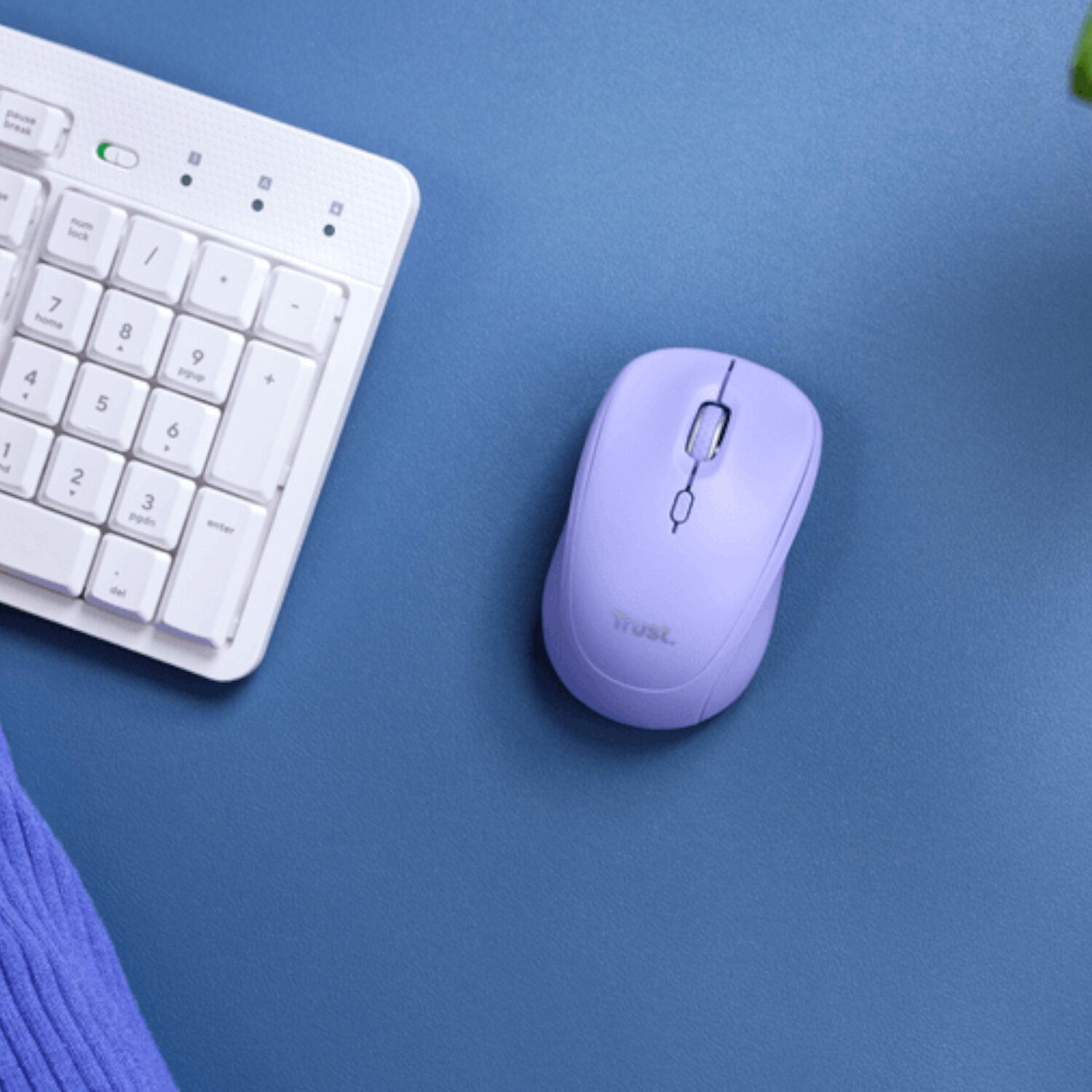 Mouse Inal&aacute;mbrico Trust Yvi+ Purpura Multi-dispositivos image number 4.0