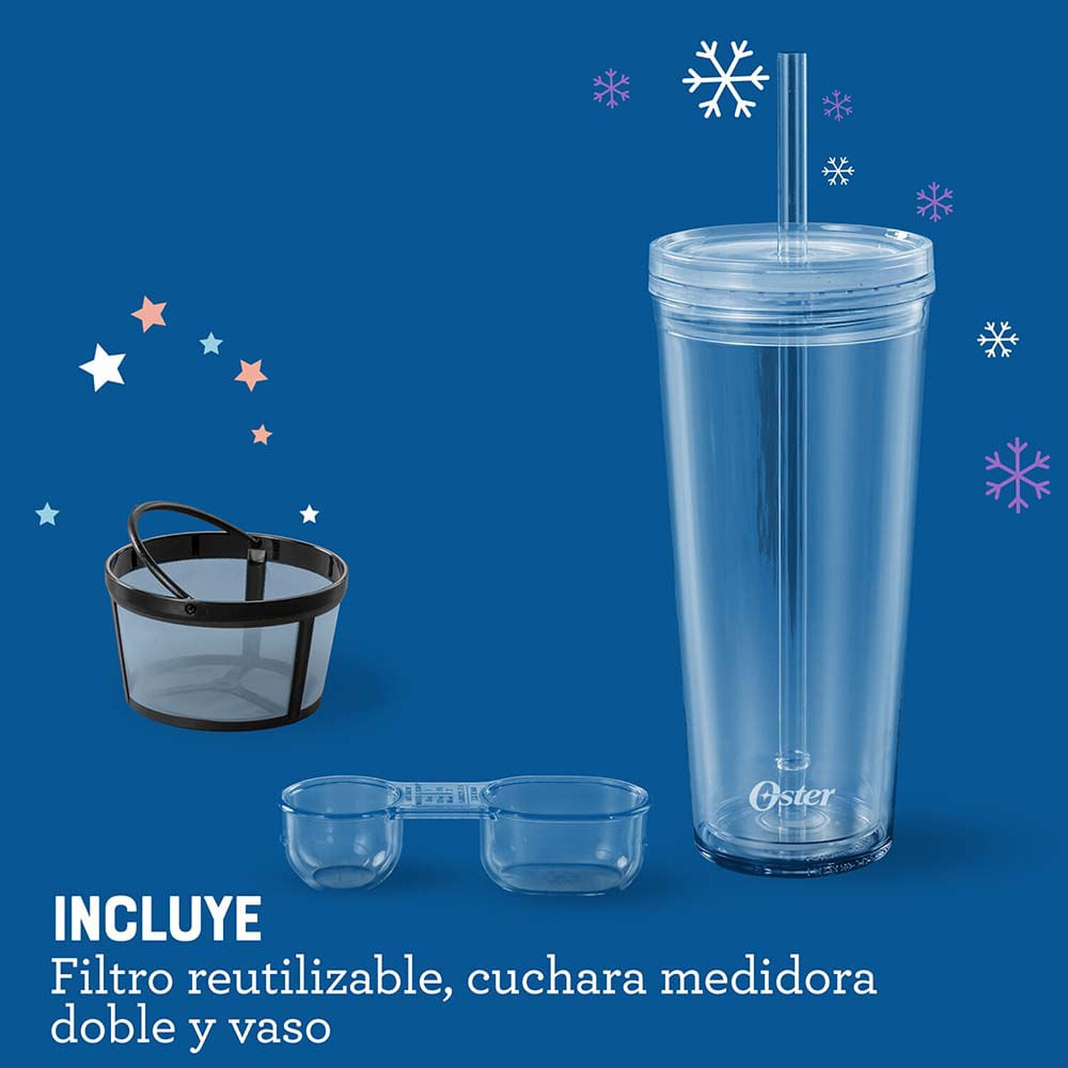 Oster Cafetera Para Frapp&eacute; Con Licuadora 3 Funcionalidades Bvstdc03b - Negro image number 3.0