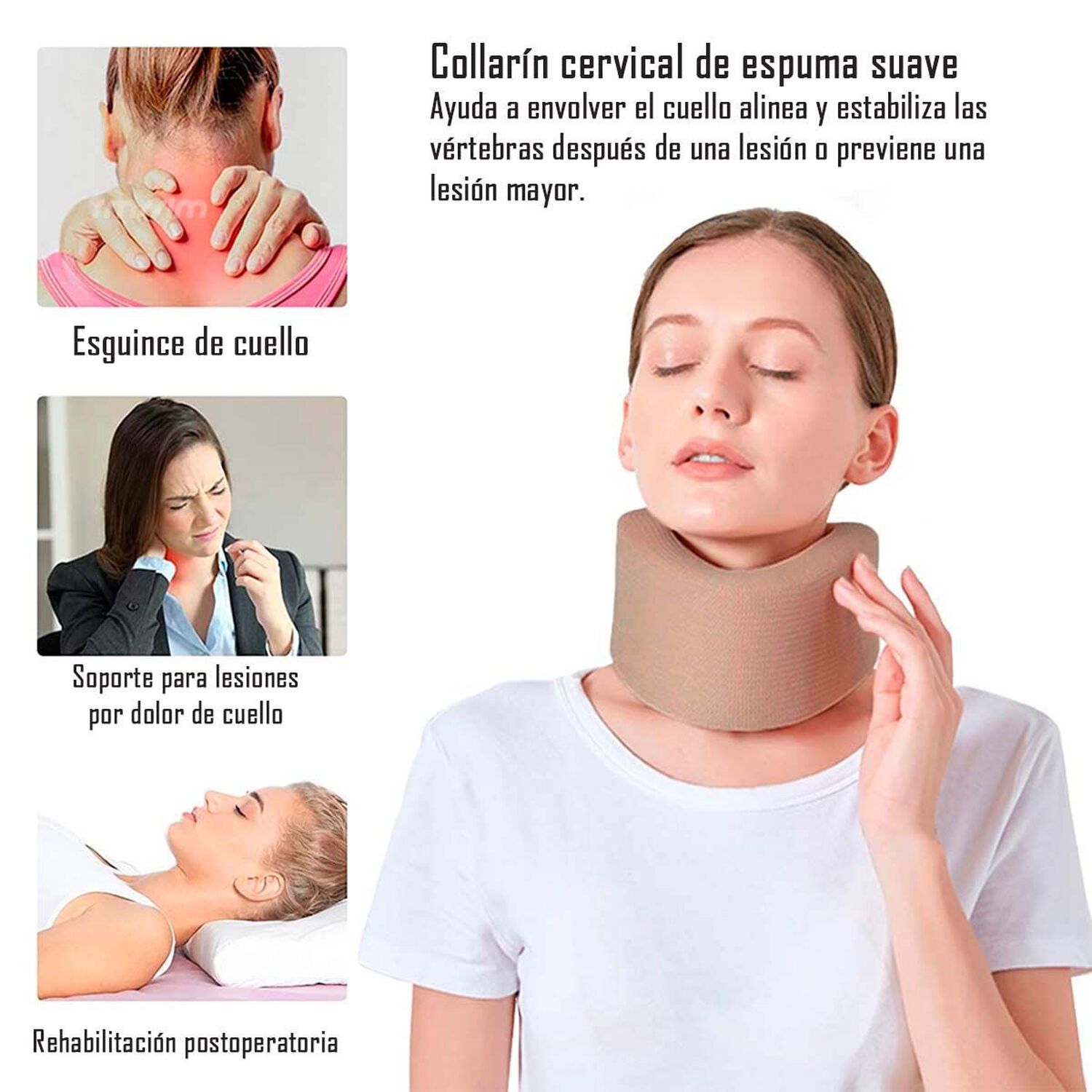 Cuello Collarin Cervical Blando Ortopedico Talla Xl Oneder image number 3.0