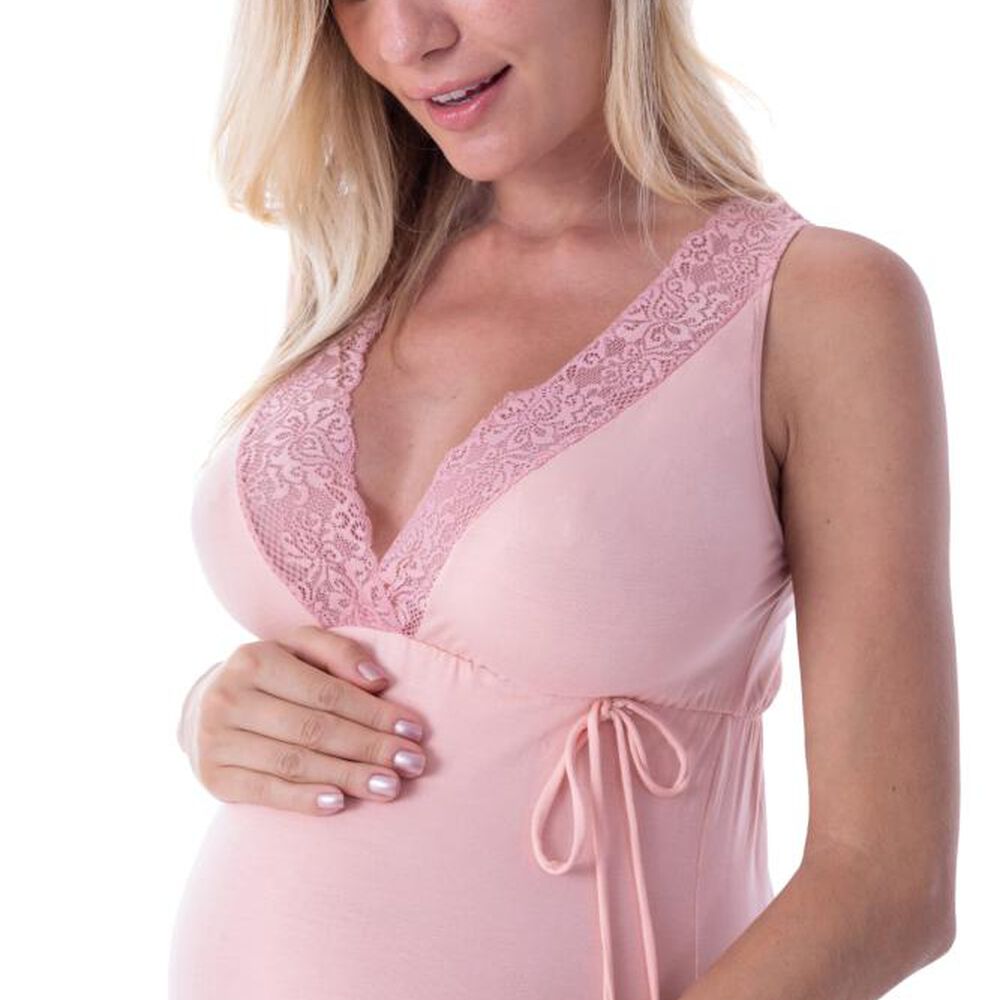 Camisa De Dormir Maternal Y Lactancia Rosa 2rios image number 2.0