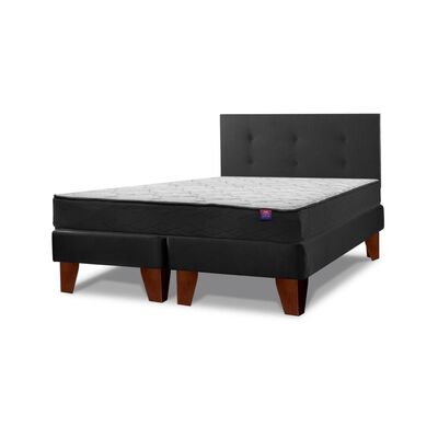 Cama Europea Flex Therapedic Plus / 2 Plazas / Base Dividida + Respaldo