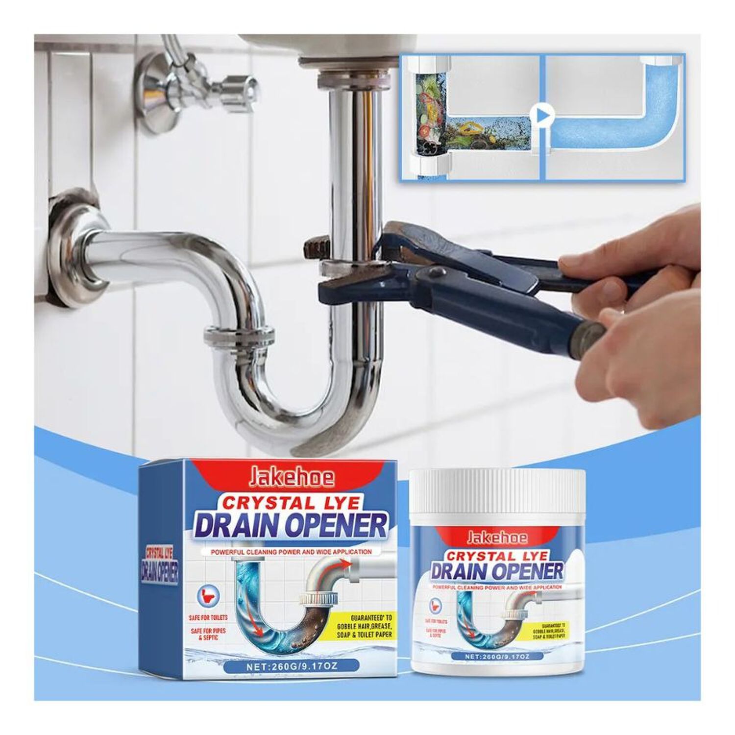 Destapador De Ca&ntilde;er&iacute;as Limpiador Desag&uuml;es Y Ba&ntilde;o 260g image number 3.0