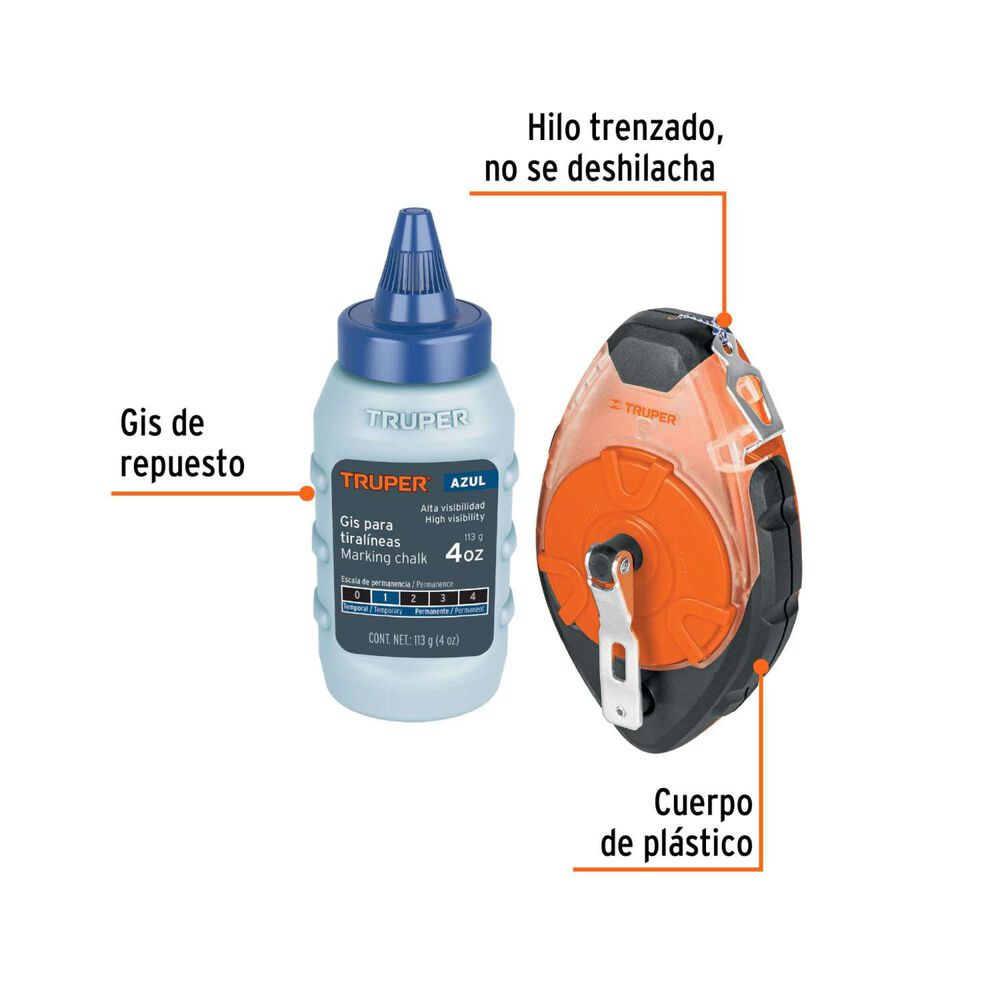 Tiralíneas Profesional 30mts - Truper image number 1.0