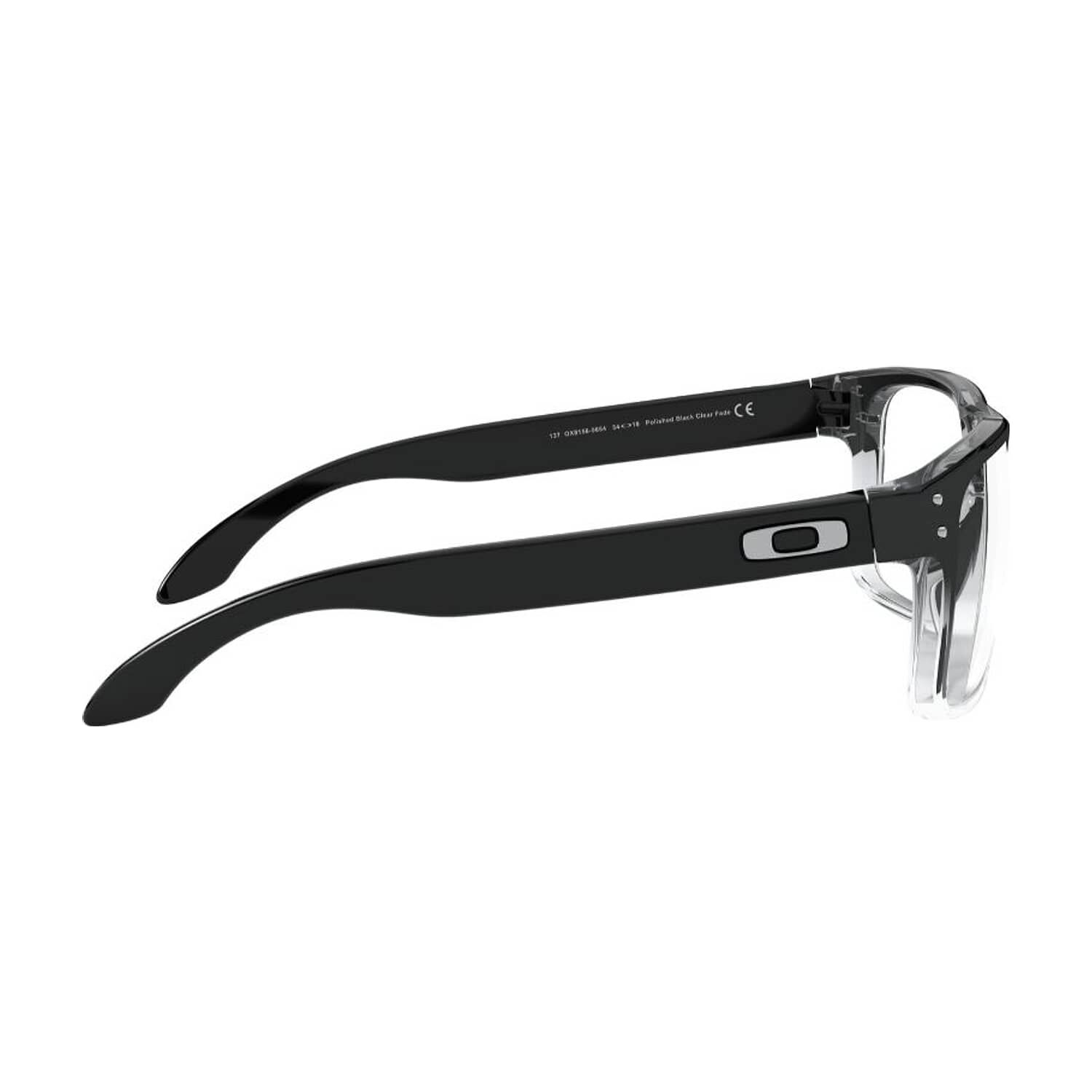 Lentes &Oacute;pticos Holbrook Rx Negro Pulido Transparente Desvanecido Oakley Frame image number 9.0
