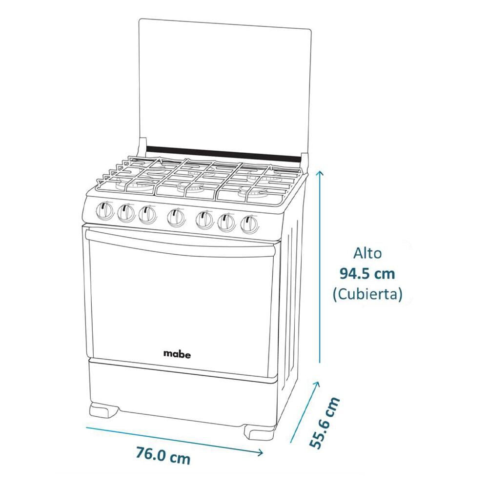 Cocina A Gas Mabe Andes7650FX1 / 5 Quemadores image number 7.0
