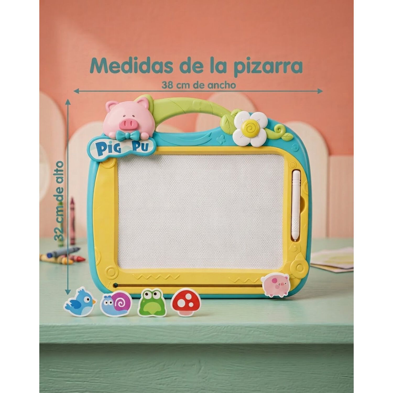 Pizarra Magica Magn&eacute;tica Borrable Para Ni&ntilde;os Ni&ntilde;as Divertida image number 28.0