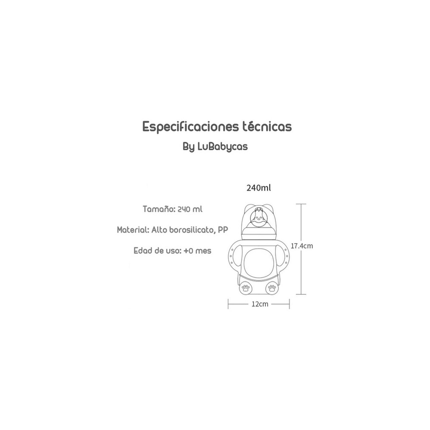 Mamaderas Con Chupetes Y Protector Lubabycas Azul image number 12.0