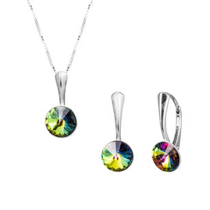 Conjunto Helena Cristales Genuinos Vitral Medium