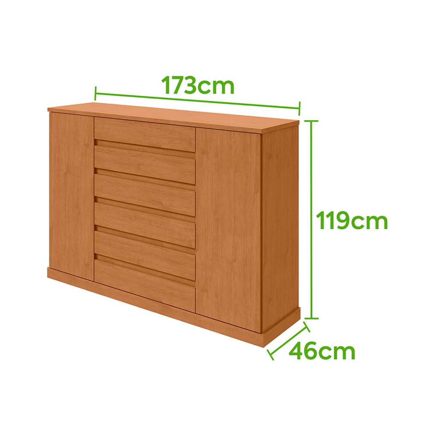 Comoda Di Poretti Design Comoda Vedra / 2 Puertas / 7 Cajones image number 3.0