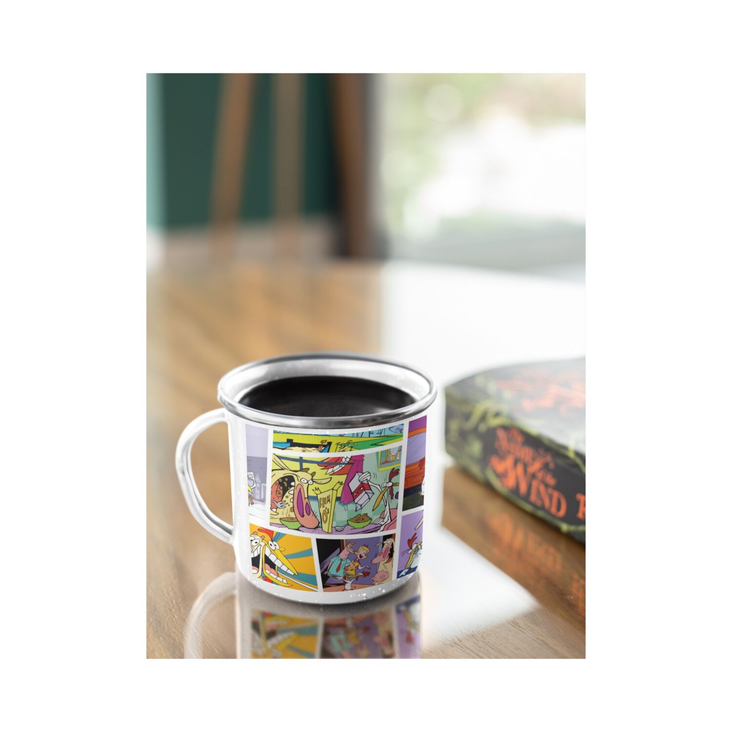 Taza Enlozada Lechera Cartoon Network La Vaca Y El Pollito image number 2.0