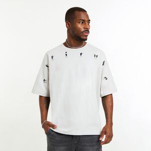 Polera Oversize Manga Corta Cuello Redondo Hombre Rolly Go