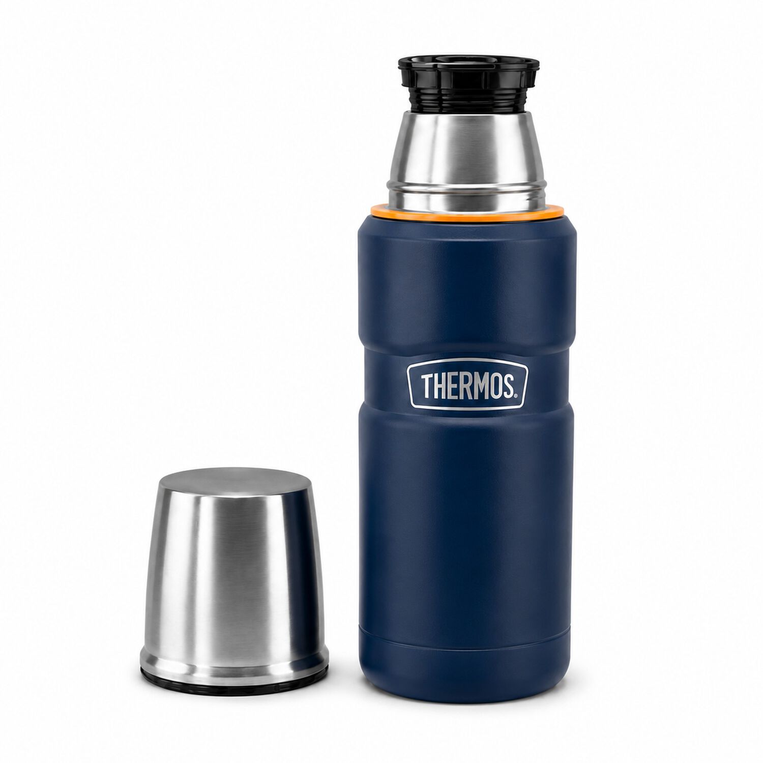 Termo Premium Thermos King Inox Sk2000 470ml 18h/24h Azul image number 4.0