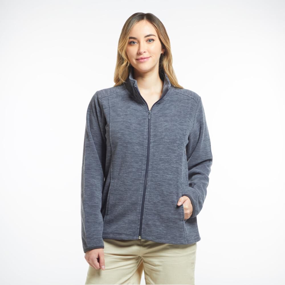 Poler&oacute;n B&aacute;sico Melange Cuello Redondo Mujer Geeps image number 0.0