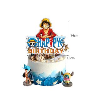 Pack Cumpleaños One Piece Globos Toppers Cinta Y Mas