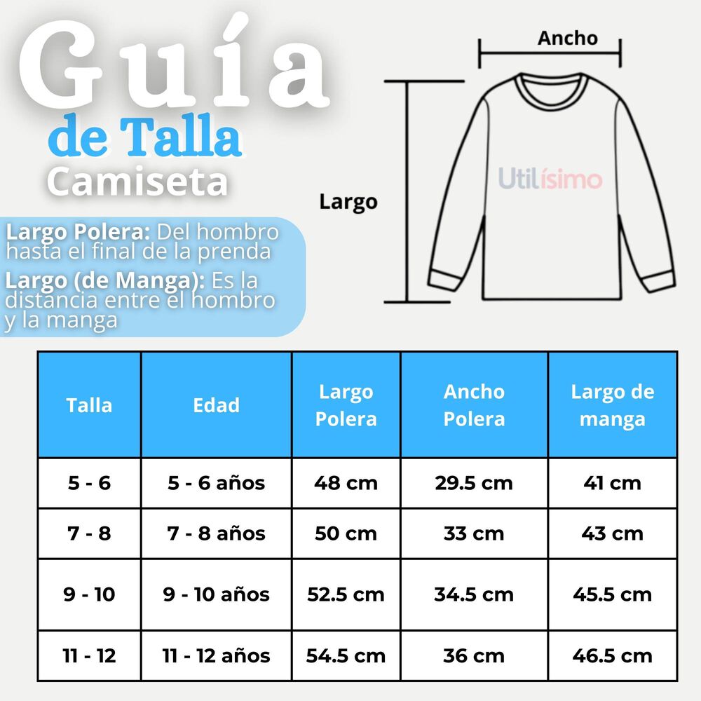 Pack 6 Camisetas Algod&oacute;n Mnga Larga Polera Ni&ntilde;a Primera Capa image number 2.0