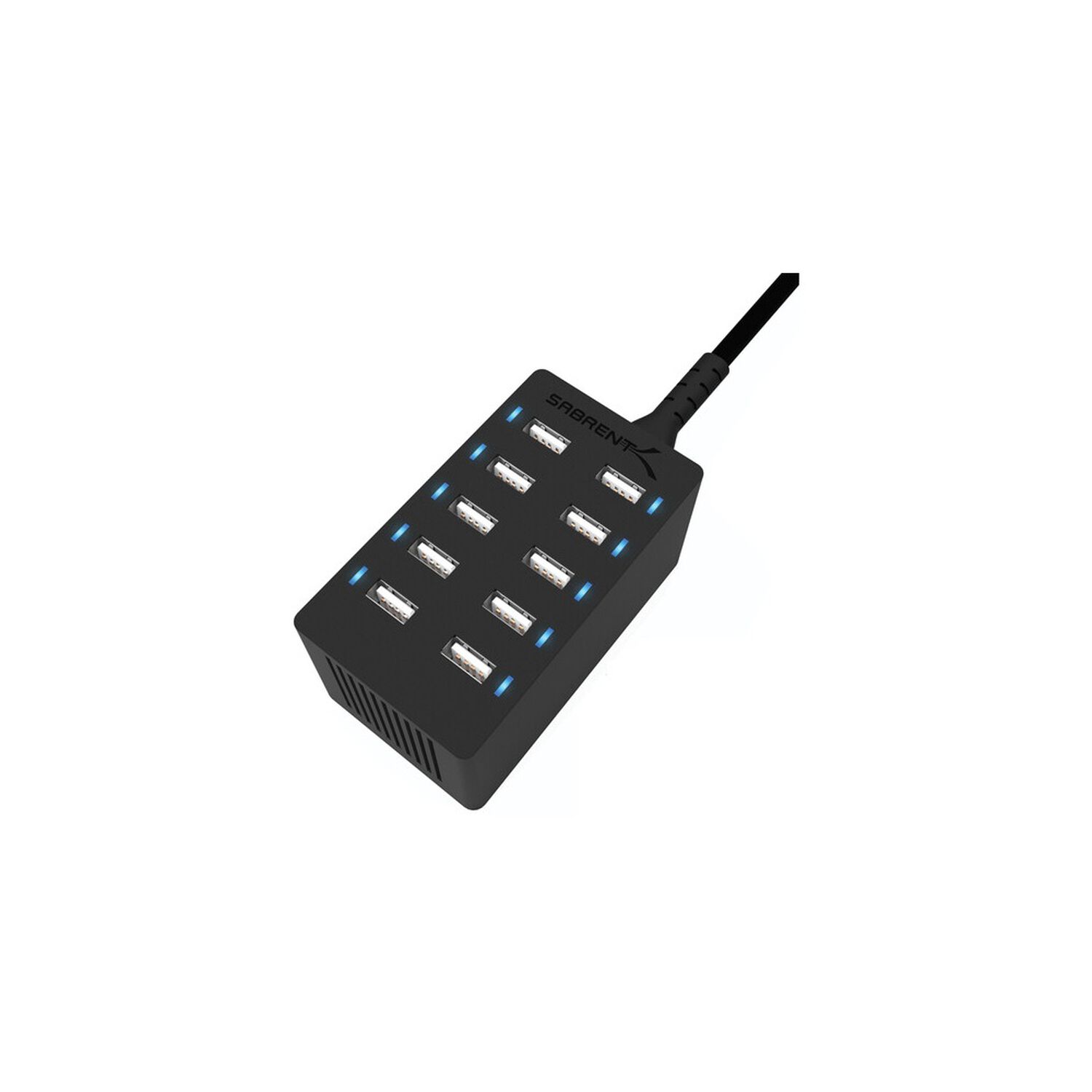 Estaci&oacute;n De Carga M&oacute;vil Usb-a De 10 Puertos Carga Rapida 60w Compatible Con Samsung, Lphone, Lpad Y Mas &ndash; Negro image number 0.0