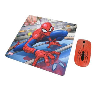 Kit Mouse Óptico Inalámbrico + Mousepad Marvel Spiderman