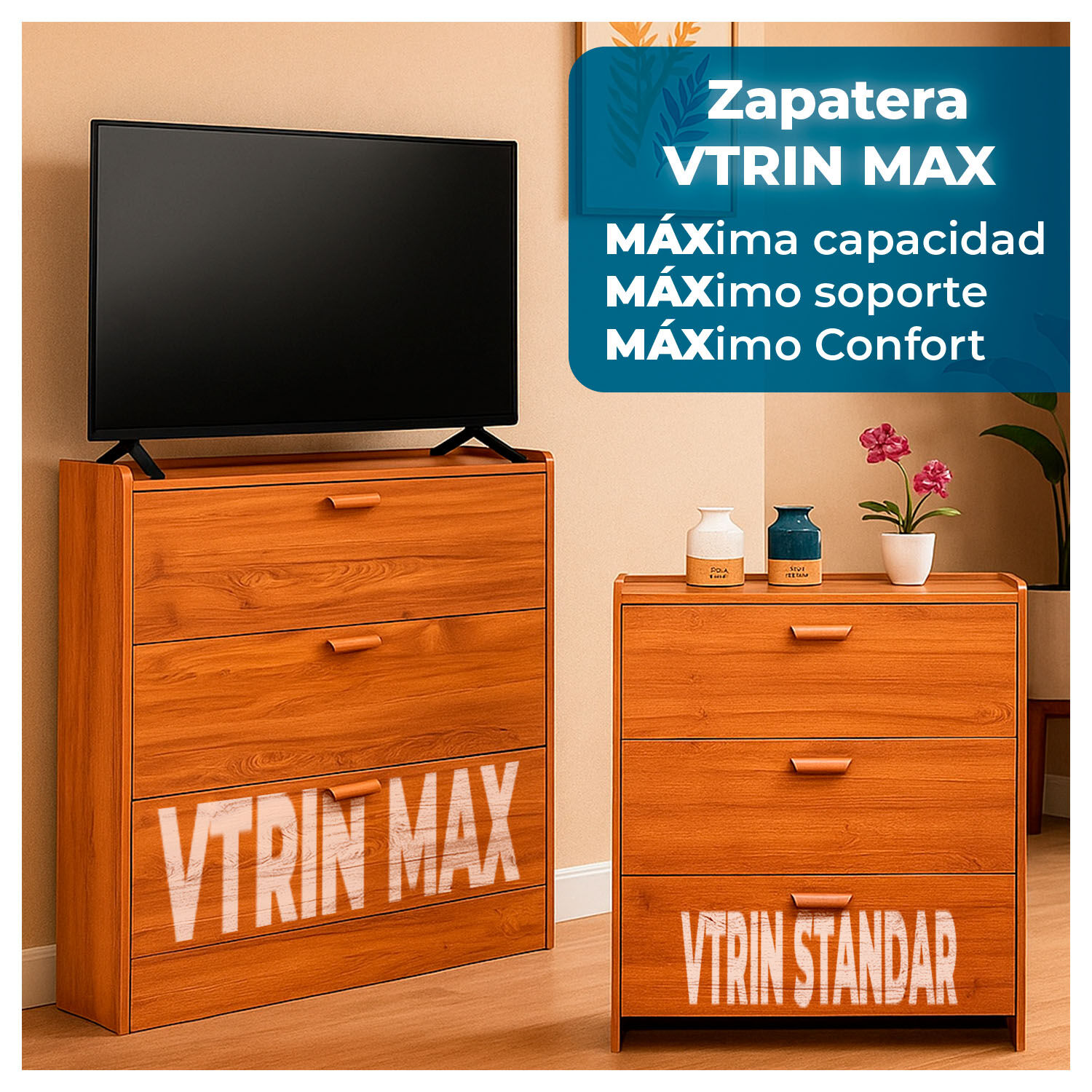 Zapatera Organizadora Vtrin Xxl Para 25 Pares Y Tallas Grandes Hasta 44 image number 2.0