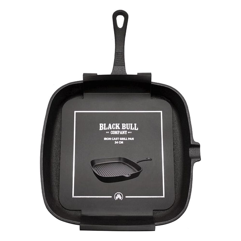 Sartén Grill Pan Hierro Fundido 24cm Black Bull Cocina Asado image number 0.0