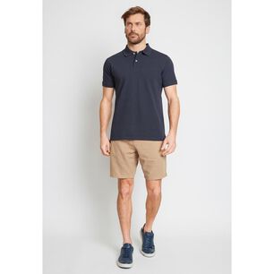 Polera Slim Lisa Manga Corta Cuello Piqu&eacute; Hombre Trial