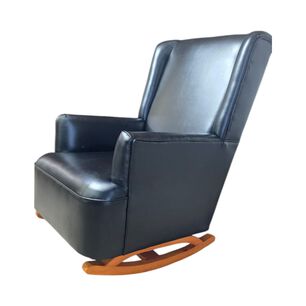 Sillon Mecedor Ecocuero Negro
