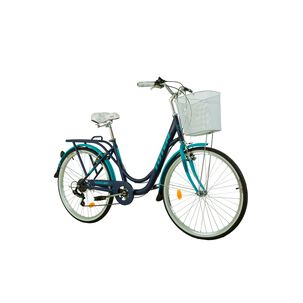 Bicicleta Totem City Dama Aro 26 Azul Con Celeste