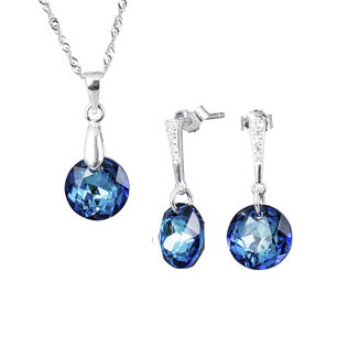 Conjunto Gracia Cristales Genuinos Bermuda Blue