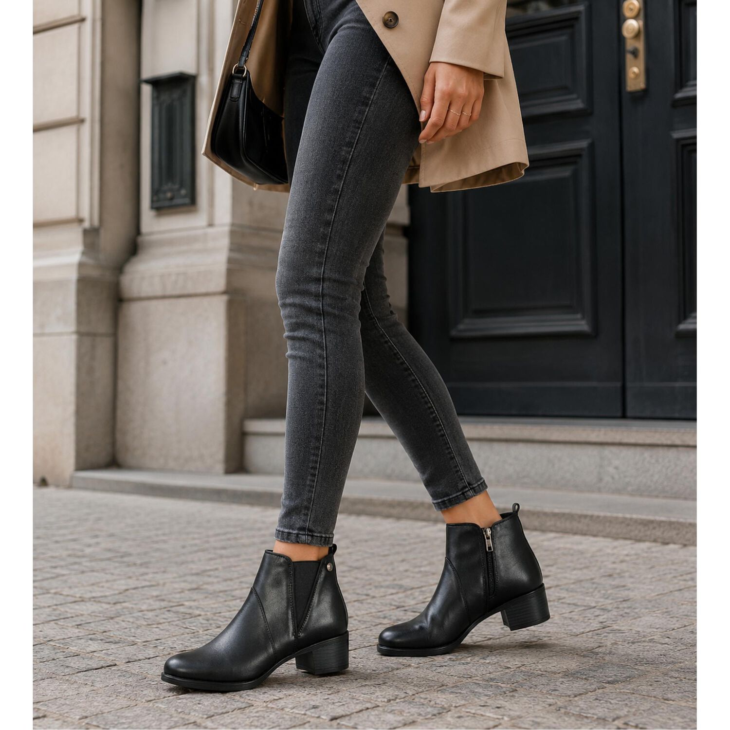 Botin De Cuero Lady Negro Alquimia image number 5.0