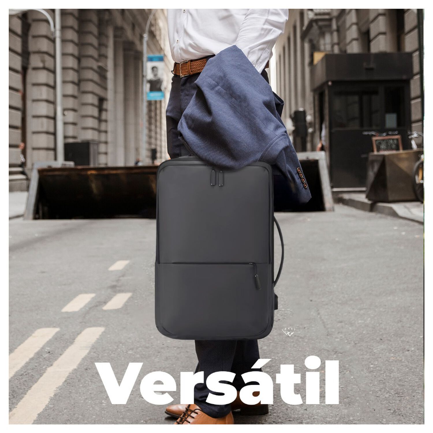 Mochila Ejecutiva Hombre Mujer Antirrobo Impermeable Con Puerto Usb image number 4.0