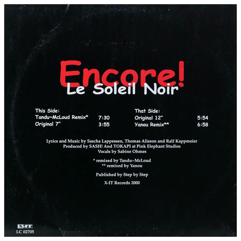 Encore! - Le Soleil Noir | 12" Maxi Single Usado image number 1.0