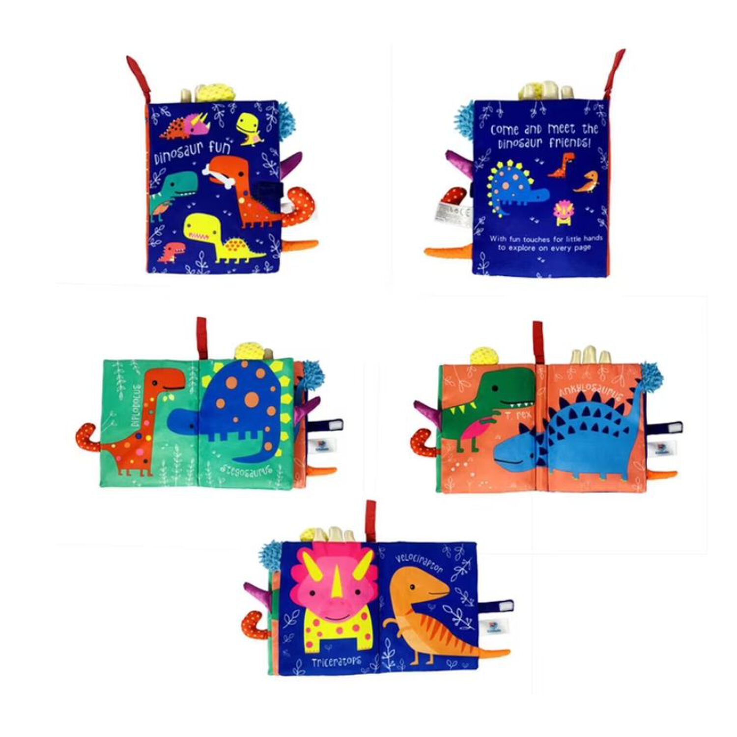 Libro Sensorial De Tela Para Beb&eacute;s Estimulaci&oacute;n Temprana Dinosaurios image number 3.0
