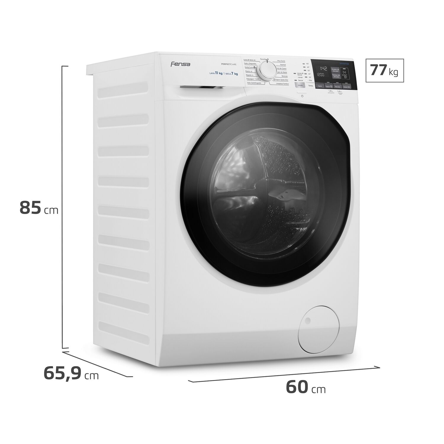 Lavadora Secadora Fensa 11kg Lavado Inteligente 11wd Blanca image number 1.0
